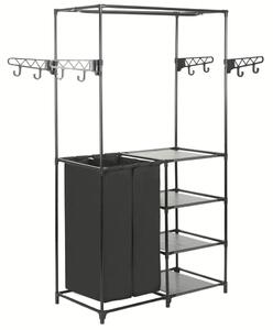 Clothes Rack Steel and Non-woven Fabric 87x44x158 cm Black