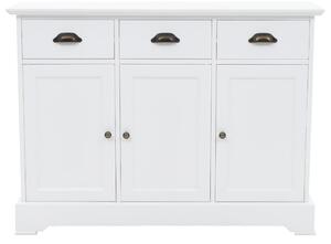Sideboard with 3 Doors MDF and Pinewood 105x35x77.5 cm
