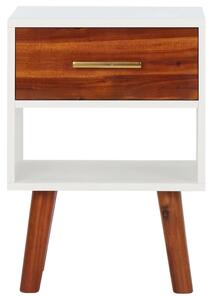 Bedside Cabinet Solid Acacia Wood 40x30x57 cm