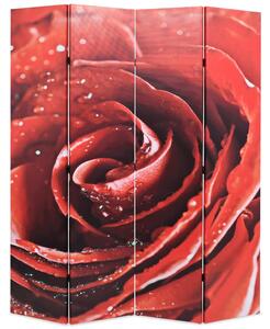 Folding Room Divider 160x170 cm Rose Red