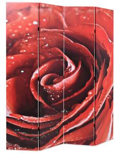 Folding Room Divider 160x170 cm Rose Red
