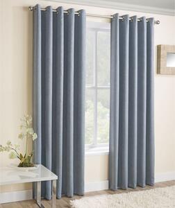 Vogue Ready Made Thermal Blockout Eyelet Curtains Duck Egg
