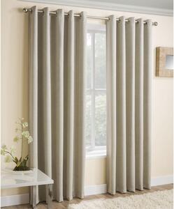 Vogue Ready Made Thermal Blockout Eyelet Curtains Cream