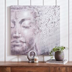 Buddha Canvas Silver