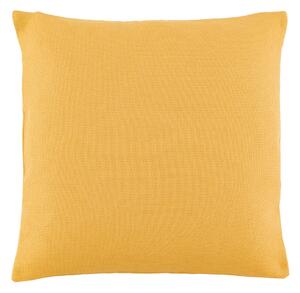 Barkweave Square Cushion Ochre Yellow