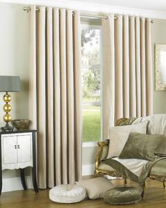 Wellesley Ready Made Lined Eyelet Curtains Natural