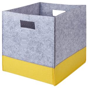 Compact Cube Felt Insert - Grey & Yellow