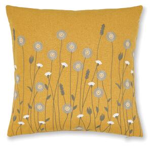 Scandi Floral Cushion Ochre