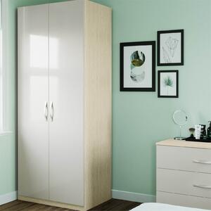 Fitted Bedroom Slab Double Wardrobe - Cashmere