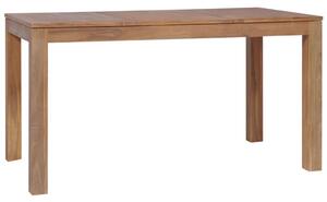 Dining Table Solid Teak Wood with Natural Finish 140x70x76 cm