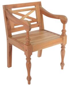 Batavia Chairs 2 pcs Light Brown Solid Mahogany Wood