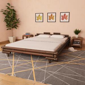 Bed Frame Dark Brown Bamboo 160x200 cm