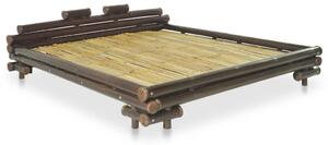 Bed Frame Dark Brown Bamboo 160x200 cm