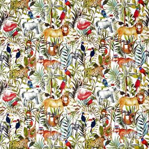 King Of The Jungle Digital Curtain Fabric Safari