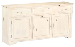 Sideboard White 160x40x80 cm Solid Mango Wood
