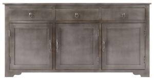 Sideboard Grey 160x40x80 cm Solid Mango Wood