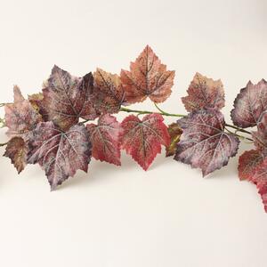 Outdoor Grape Leaf Garland Weather Resistant 180cm Green/Red/Brown