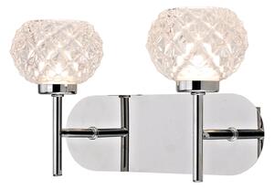 Miles Integrated Cut Glass 2 Light Wall Lamp