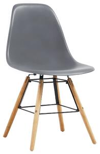Dining Chairs 4 pcs Grey Plastic