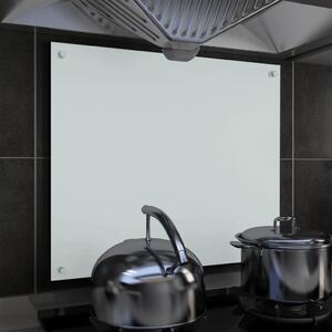 Kitchen Backsplash White 70x60 cm Tempered Glass