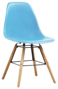 Dining Chairs 6 pcs Blue Plastic