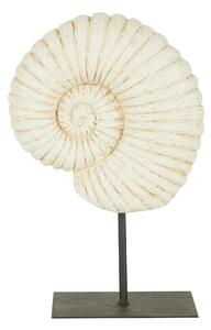 Fossil Shell on Stand Sculpture Brown