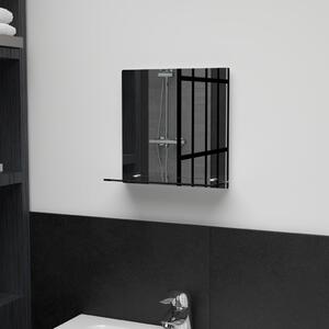 Wall Mirror with Shelf 30x30 cm Tempered Glass