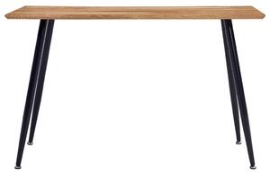 Dining Table Oak and Black 120x60x74 cm MDF