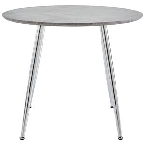 Dining Table Concrete and Silver 90x73.5 cm MDF