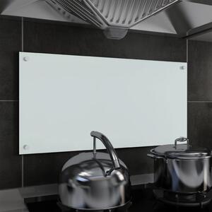 Kitchen Backsplash White 80x40 cm Tempered Glass