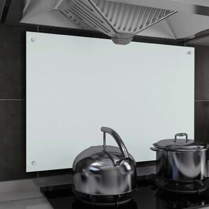 Kitchen Backsplash White 90x60 cm Tempered Glass