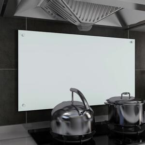 Kitchen Backsplash White 90x50 cm Tempered Glass