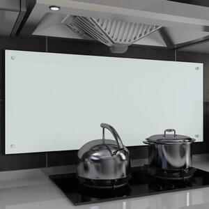 Kitchen Backsplash White 120x50 cm Tempered Glass