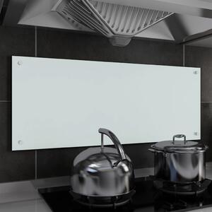 Kitchen Backsplash White 100x40 cm Tempered Glass