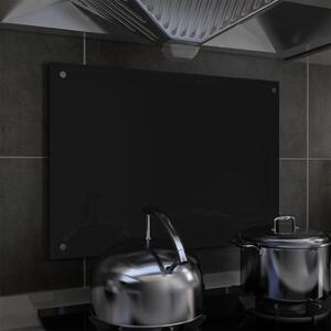 Kitchen Backsplash Black 70x50 cm Tempered Glass