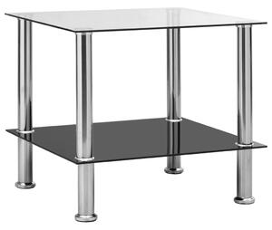 Side Table Transparent 45x50x45 cm Tempered Glass