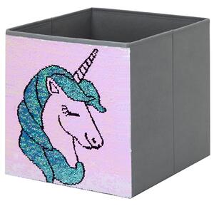 Compact Cube Fabric Insert - Sequin Unicorn