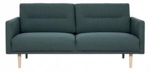 Larvik Fabric Dark Green Sofa with Oak Legs