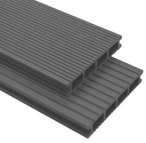 WPC Decking Boards with Accessories 10 m² 2.2 m Anthracite