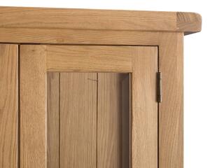 Chunky Oak 2 Doors Display Cabinet