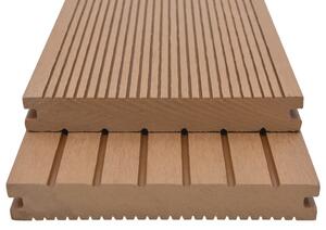 WPC Solid Decking Boards with Accessories 10 m² 2.2 m Teak