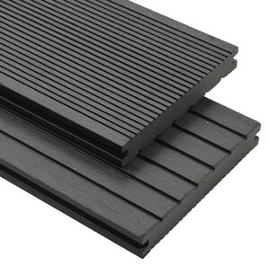 WPC Solid Decking Boards with Accessories 10 m² 2.2 m Grey