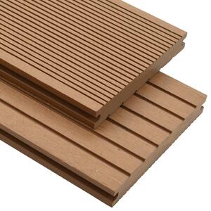 WPC Solid Decking Boards with Accessories 10 m² 2.2 m Teak
