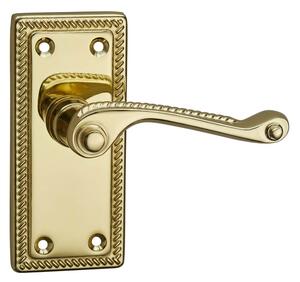 Homebuild Georgian Short Backplate Internal Door Pack - Polished Brass
