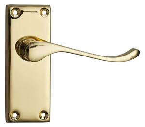 Homebuild Victorian Scroll Short Backplate Internal Door Pack - Polished Brass