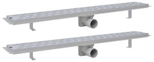 Linear Shower Drain 2 pcs Line 830x140 mm Stainless Steel