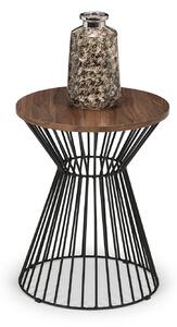 Jersey Round Oak Top Wire Lamp Table