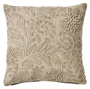Churchgate Hemington Washed Embroidered Cushion Natural