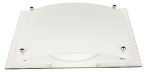 Glacier Oyster 32cm Square Flush Ceiling Light - White