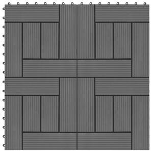 22 pcs Decking Tiles 30x30 cm 2 sqm WPC Black